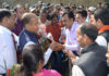 Shri Jai Ram Thakur being welcomed at Raingalu