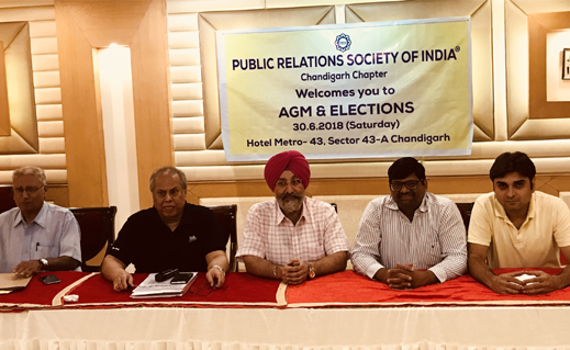 Harjeet Singh Grewal reelected as chairman PRSI Chandigarh Chapter