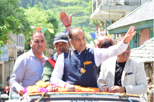 Chief Minister Jai Ram Thakur today addressed a public meeting at Ani in Kullu