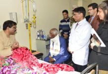 Governor visits Tanda medical college, enquires well being of Forest Minister