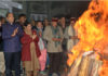 Chief Minister Jai Ram Thakur celebrating Lohri festival