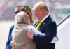 US President Donald Trump arrives in Ahmedabad, PM Modi recieves him at airport