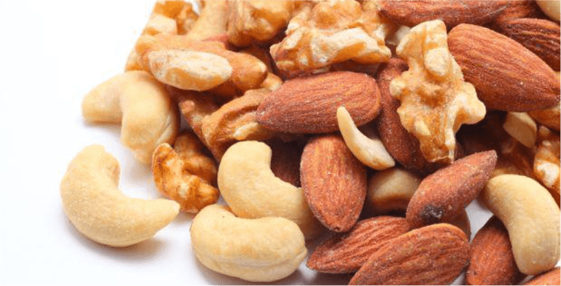 Almonds and different nuts