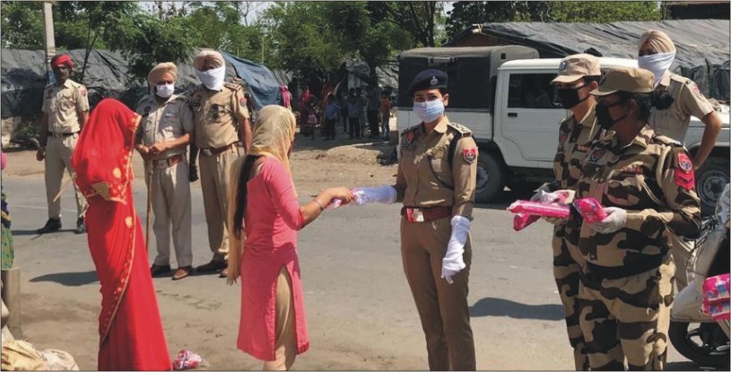 Punjab Police Distributed sanitary pads