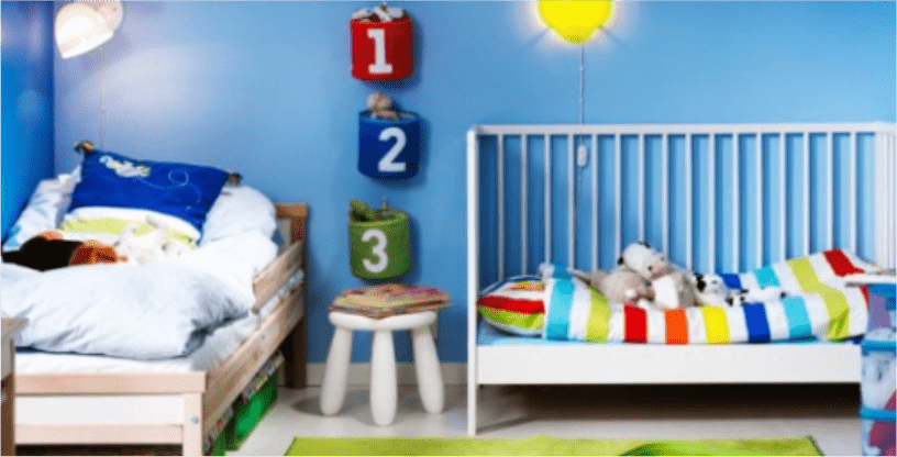 Kids room decor play with color