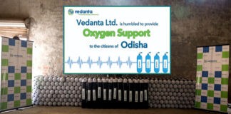 Oxygen Cylinders given by Vedanta Ltd. to Odisha Govt for COVID treatment