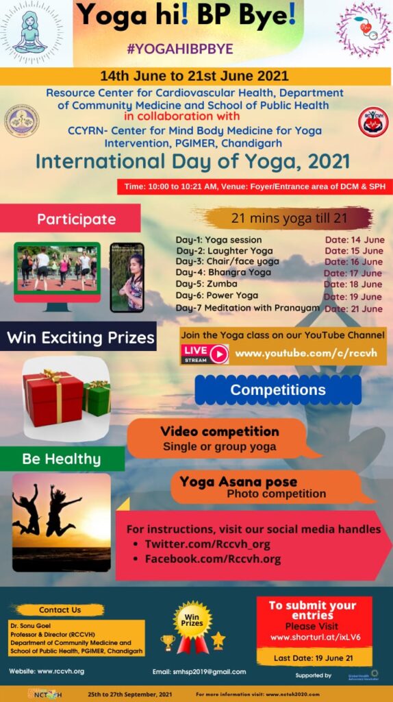 PGIMER to Launch ‘Yoga Hi! BP Bye!!’  to Celebrate International Yoga Day