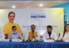 Guru Manish ji (Centre), the founder of Shuddhi Ayurveda along with doctors addressing the media on the occassion of National Doctors' Day at Press Club, Sec 27, Chd (1)