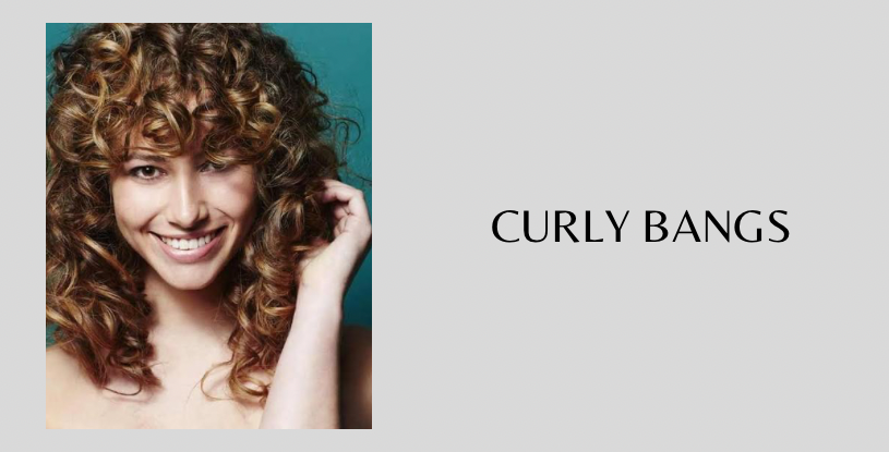 Curly bangs is the cutest hair cut idea